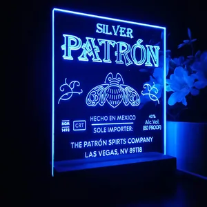 Patron Silver Logo LED Desk Light