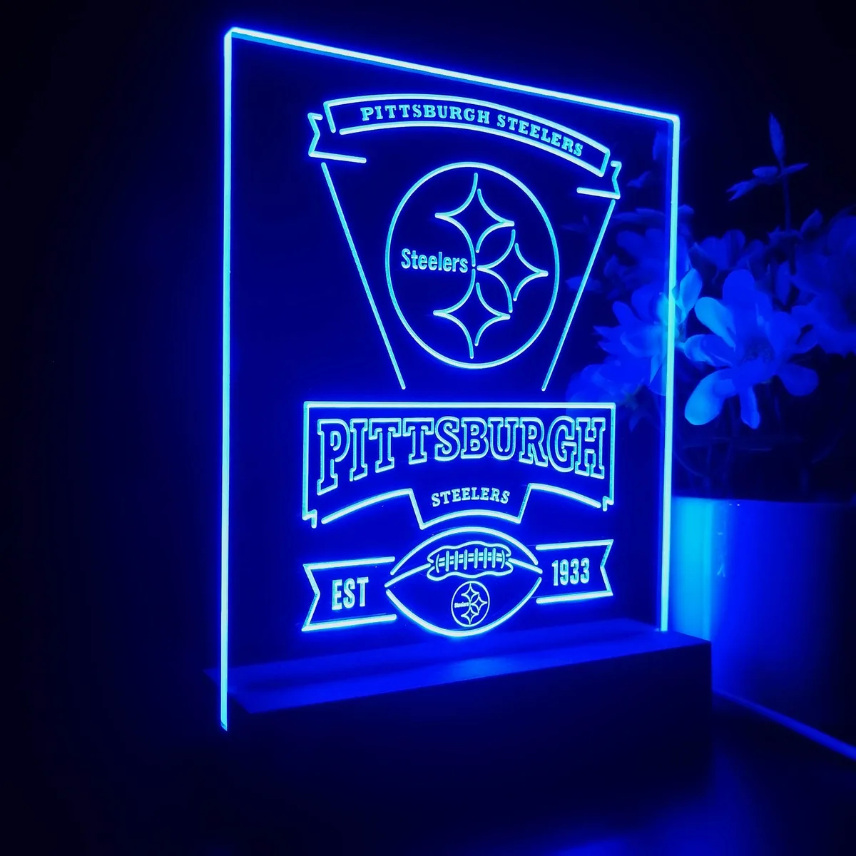 Pittsburgh Steelers EST 1933 LED Desk Light
