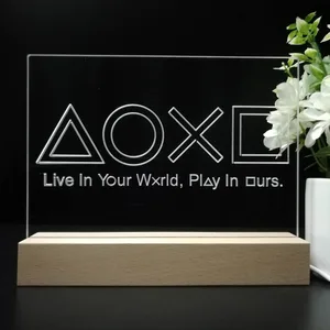 PlayStation Button Symbols LED Desk Light