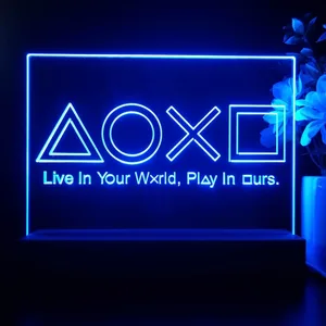 PlayStation Button Symbols LED Desk Light