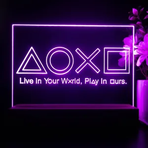 PlayStation Button Symbols LED Desk Light