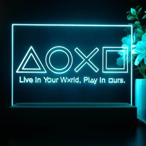 PlayStation Button Symbols LED Desk Light