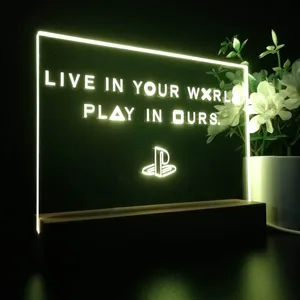 PlayStation Live In Your World Play In Ours LED Desk Light
