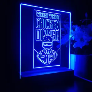 PUBG Battlegrounds Winner Winner Chicken Dinner LED Desk Light