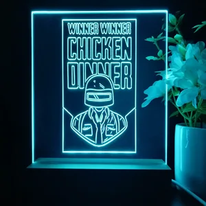 PUBG Battlegrounds Winner Winner Chicken Dinner LED Desk Light