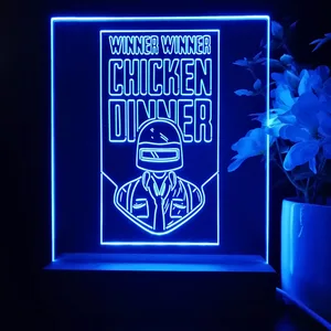 PUBG Battlegrounds Winner Winner Chicken Dinner LED Desk Light