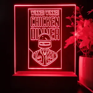 PUBG Battlegrounds Winner Winner Chicken Dinner LED Desk Light