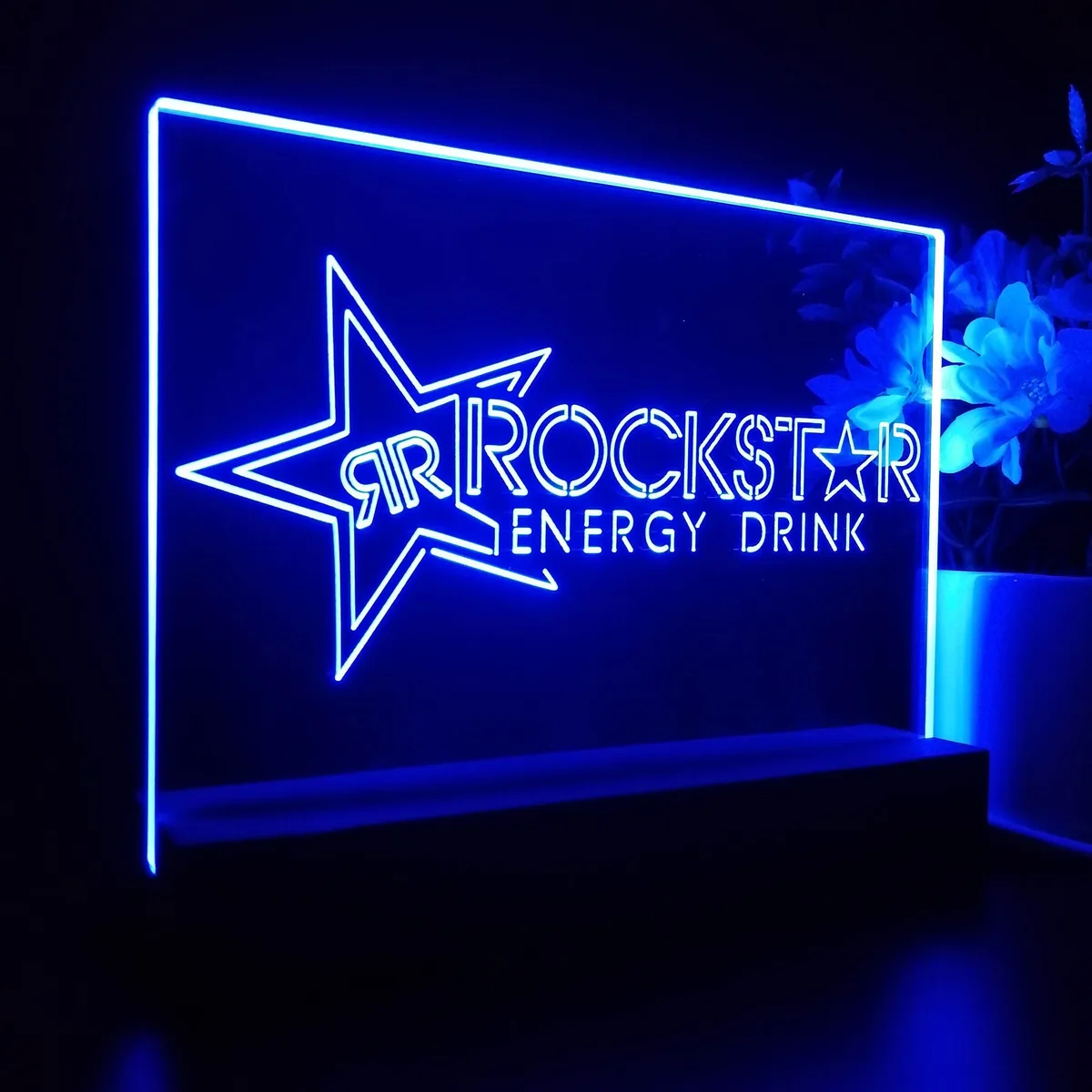 Rockstar Energy Drink RR Logo 2 LED Desk Light