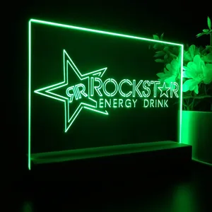Rockstar Energy Drink RR Logo 2 LED Desk Light