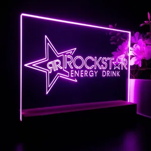 Rockstar Energy Drink RR Logo 2 LED Desk Light
