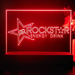 Rockstar Energy Drink RR Logo 2 LED Desk Light