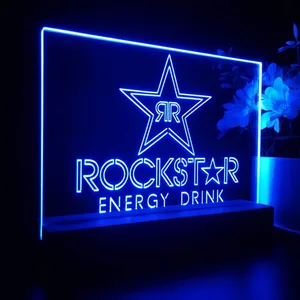 Rockstar Energy Drink RR Logo LED Desk Light