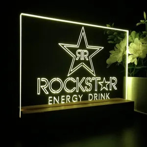 Rockstar Energy Drink RR Logo LED Desk Light