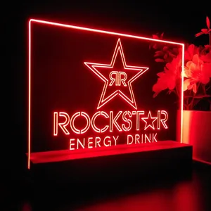 Rockstar Energy Drink RR Logo LED Desk Light