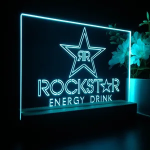 Rockstar Energy Drink RR Logo LED Desk Light