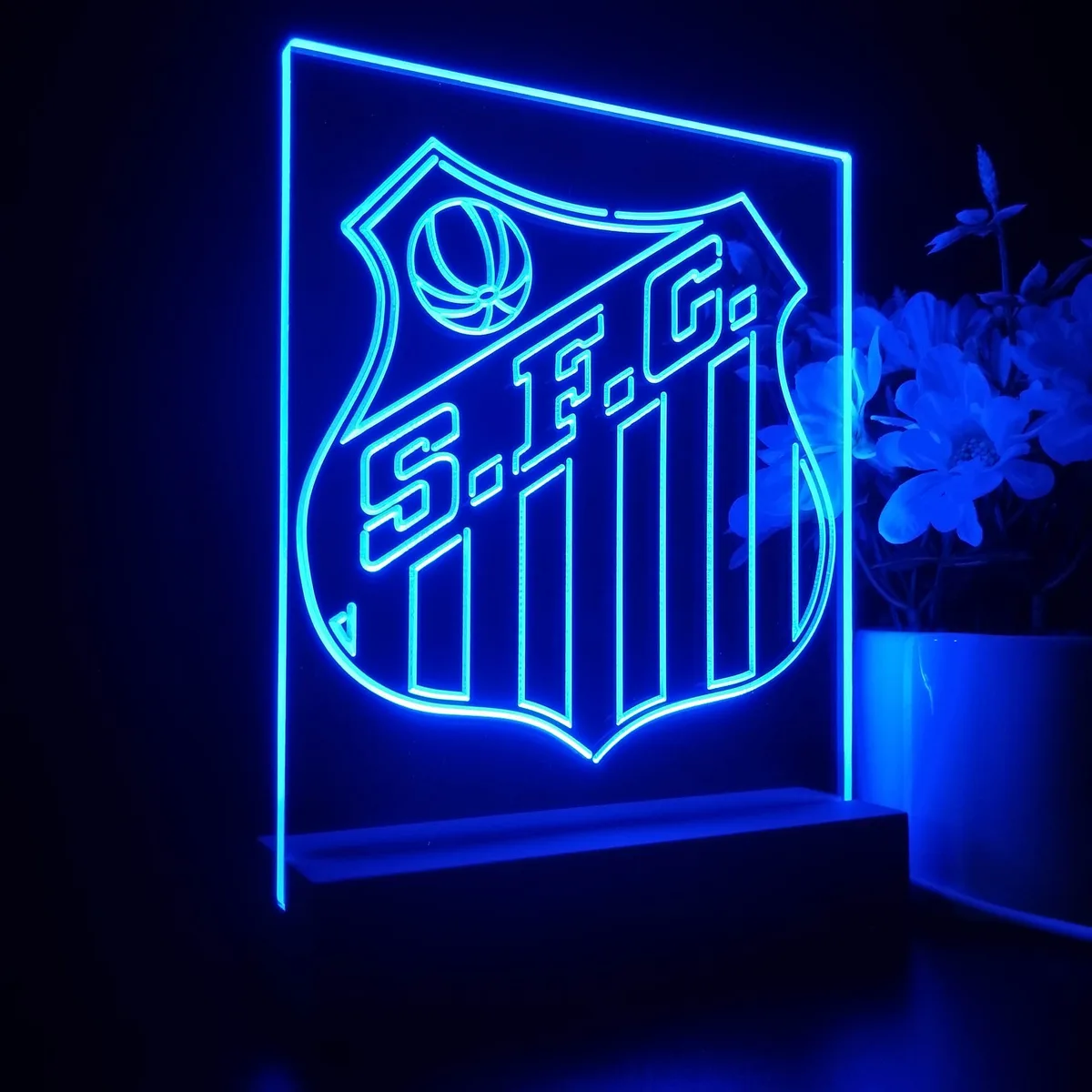 Santos Futebol Clube Logo LED Desk Light