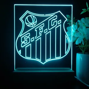Santos Futebol Clube Logo LED Desk Light