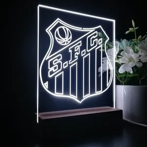 Santos Futebol Clube Logo LED Desk Light