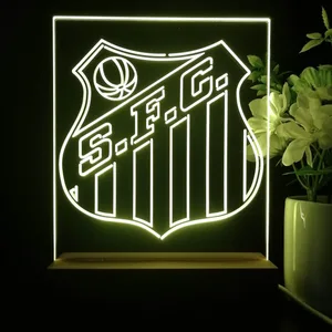 Santos Futebol Clube Logo LED Desk Light