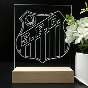 Santos Futebol Clube Logo LED Desk Light