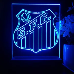 Santos Futebol Clube Logo LED Desk Light