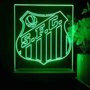 Santos Futebol Clube Logo LED Desk Light