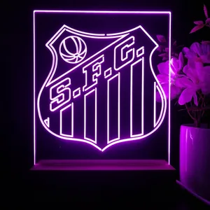 Santos Futebol Clube Logo LED Desk Light