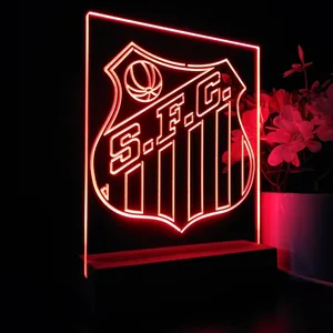 Santos Futebol Clube Logo LED Desk Light