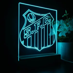 Santos Futebol Clube Logo LED Desk Light
