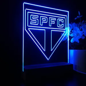 Sao Paulo Futebol Clube Logo LED Desk Light