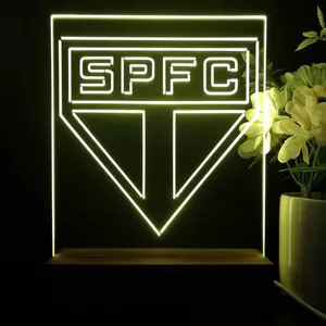Sao Paulo Futebol Clube Logo LED Desk Light