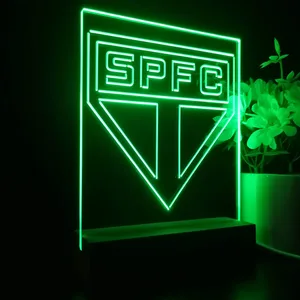 Sao Paulo Futebol Clube Logo LED Desk Light