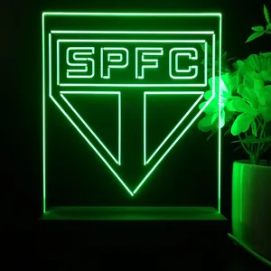 Sao Paulo Futebol Clube Logo LED Desk Light