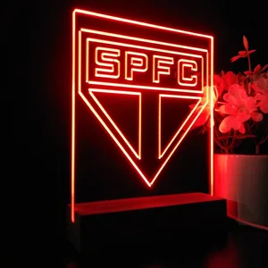 Sao Paulo Futebol Clube Logo LED Desk Light