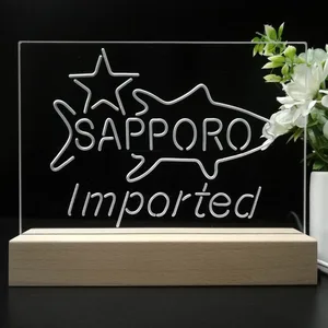 Sapporo Premium Beer Fish Star LED Desk Light