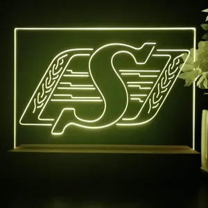 Saskatchewan Roughriders Logo LED Desk Light