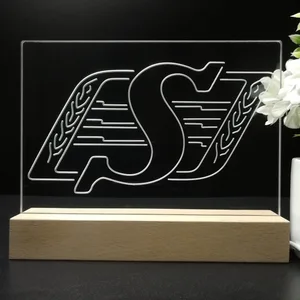 Saskatchewan Roughriders Logo LED Desk Light