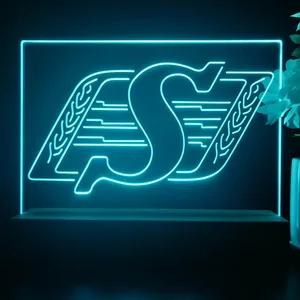 Saskatchewan Roughriders Logo LED Desk Light