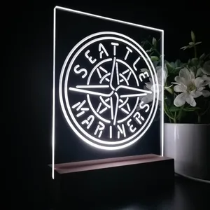 Seattle Mariners Logo 1 LED Desk Light