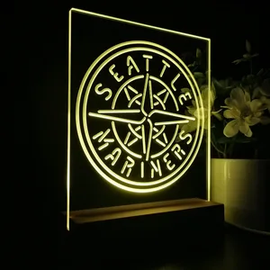 Seattle Mariners Logo 1 LED Desk Light