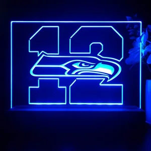 Seattle Seahawks 12th man LED Desk Light