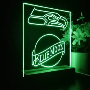 Seattle Seahawks Blue Moon LED Desk Light