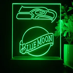 Seattle Seahawks Blue Moon LED Desk Light