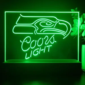 Seattle Seahawks Coors Light LED Desk Light