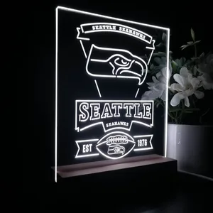 Seattle Seahawks EST 1976 LED Desk Light