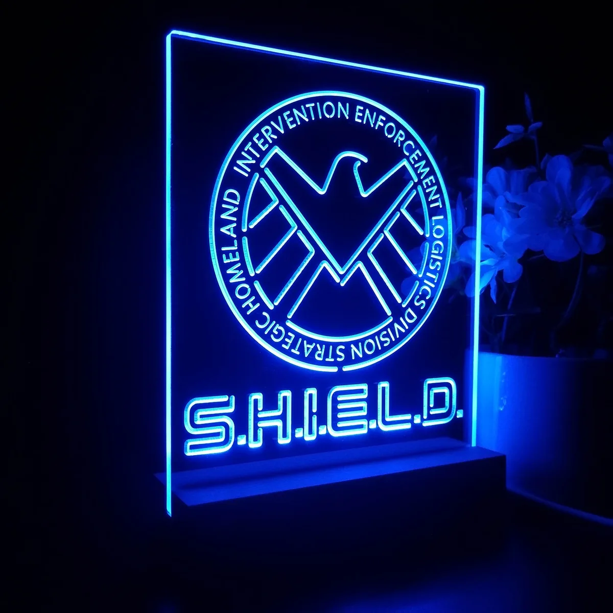 S.H.I.E.L.D. Logo LED Desk Light