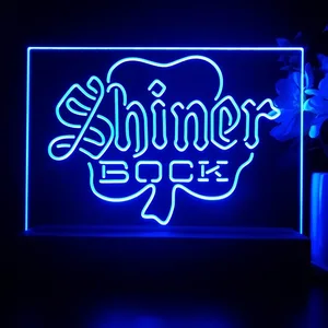 Shiner Bock Clover Shamrock LED Desk Light
