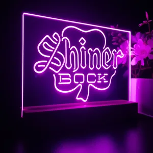 Shiner Bock Clover Shamrock LED Desk Light