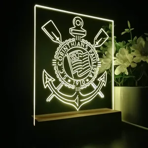 Sport Club Corinthians Paulista Logo LED Desk Light