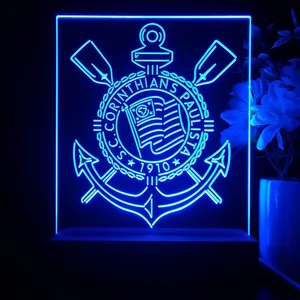Sport Club Corinthians Paulista Logo LED Desk Light